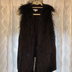 Cabi Infinite Black Faux Fur Vest Style 929